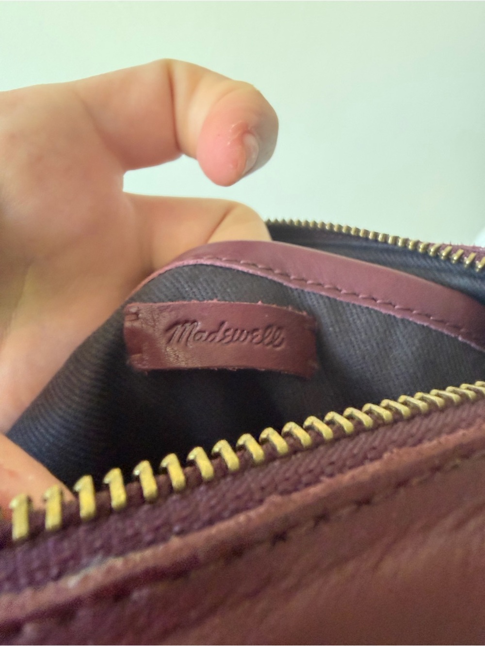 Madewell Quilted Crossbody in Burgundy - Picture 5 of 5